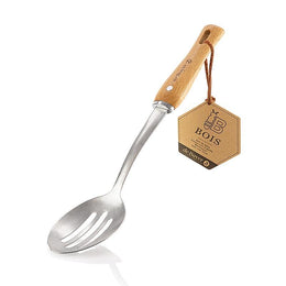 SLOTTED SPOON STAINLESS STEEL WOODEN - B BOIS  \2701.00-C3223