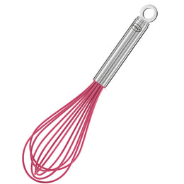 Egg Whisk Silicone pink 27 cm