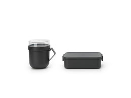 Brabantia Make & Take Lunch Set, 2 pieces (Soup Mug, Lunch Box Medium