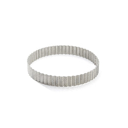 Perforated fluted stainless steel tart ring - round H 3 Ø20 \3030.20-