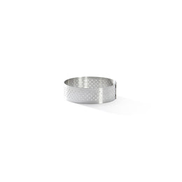 Round tart ring VALRHONA, perforated stainless - Ø 6.5 cm H 2-D2242