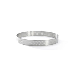 Straight edge perforated tart ring in stainless steel-Ø15.5 H 2\3099.06-D2242