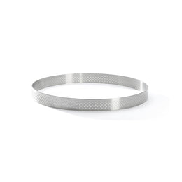 Straight edge perforated tart ring in stainless steel-Ø20.5cm H 2-D2242