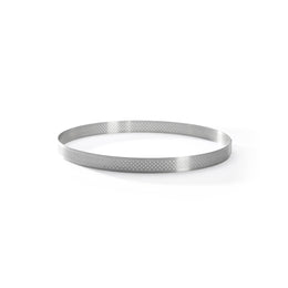 Straight edge perforated tart ring in stainless steel-Ø24.5cm H 2-D2242