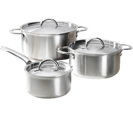 Stainless steel saucepan ALCHIMY Set of 6 Pcs