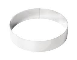 Stainless Steel Round Pastry Ring H 4.5 Ø20cm-