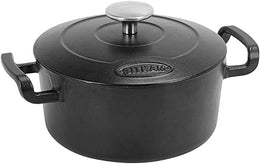 SITRAM Cast Iron Black Round Casserole Dish, 2.5 L \711093-I21