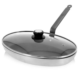 CHOC RESTO INDUCTION - Oval Fish Pan with Lid 36cm-D21