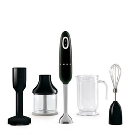 Smeg 50's Retro Style Hand Blender & 4 Accessories, Black