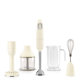 Smeg 50's Retro Style Hand Blender & 4 Accessories, Cream