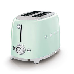 Smeg 50’s Style Retro Aesthetic 2 Slice Toaster, Pastel Green