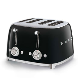 Smeg Retro 50’s Style 4-Slot Toaster, Black