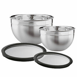 Bowls Set with airtight Lids from glass 2 pieces (Ø 20,24 cm)\13390-A22