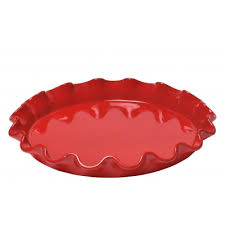 Ruffled Tart Dish 33 cm (Burgundy) \ 346087 -B22