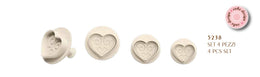 GP&me La Dolcetteria Plunger Cutters - Hearts (4 Pcs Set) \ 5238