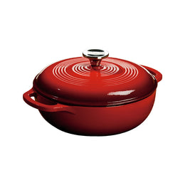 3 Quart Red Enameled Cast Iron Dutch Oven\EC3D43-F31