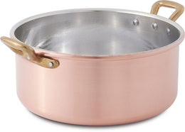 Cu Artigiana - Traditional medium copper saucepan (24 cm) \ 210/24 -I13